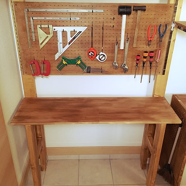 DIY 収納棚 工具全部 収納ラック 画像自転車工具全部