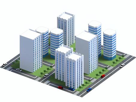 駅のある商業ビル街、ビジネス街の風景 22342000306 の写真・イラスト素材アマナイメージズ