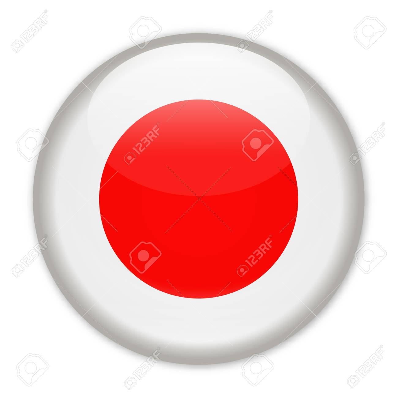 台湾の丸い影付きの旗のアイコンPremiumベクトル素材