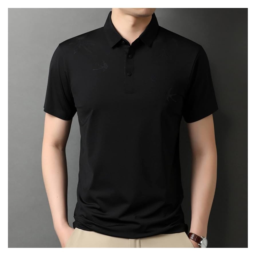 黒ポロシャツを取り入れたビジネスカジュアル的コーデリタリオリブロポータルサイト男性着こなし・メンズコーデリタリブリタリオリブロポータルサイト男性着こなし・メンズコーデリタリブ