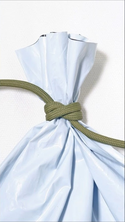 土のう袋の口の縛り方 綱吉Tsunayoshi やさしいロープワーク - YouTube