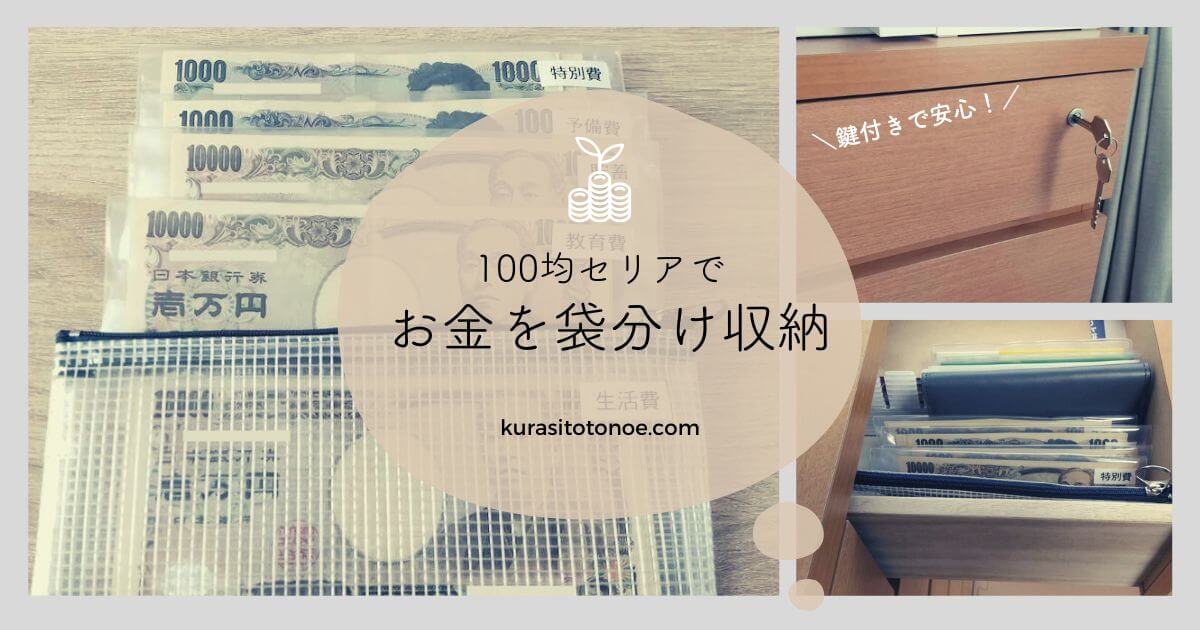 セリア購入品＞シールファイルで袋分け貯金 - しめじのつぶやき