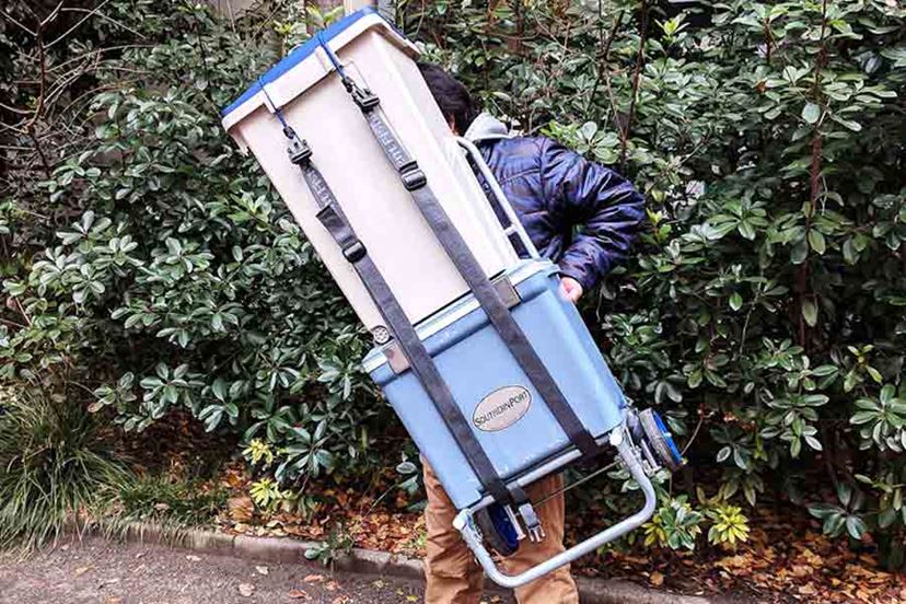 ライシン アウトドアワゴン Eシリーズ ミニ ブラック 最大110L 拡張機能 キャリーワゴン キャリーカート 折りたたみ フォールディングアウトドアワゴン キャンプ 運動会 バーベキュー BBQ ピクニック レジャー 自立 丈夫 頑丈 軽量 コンパクト 収納 荷物 運ぶ 運搬 台車