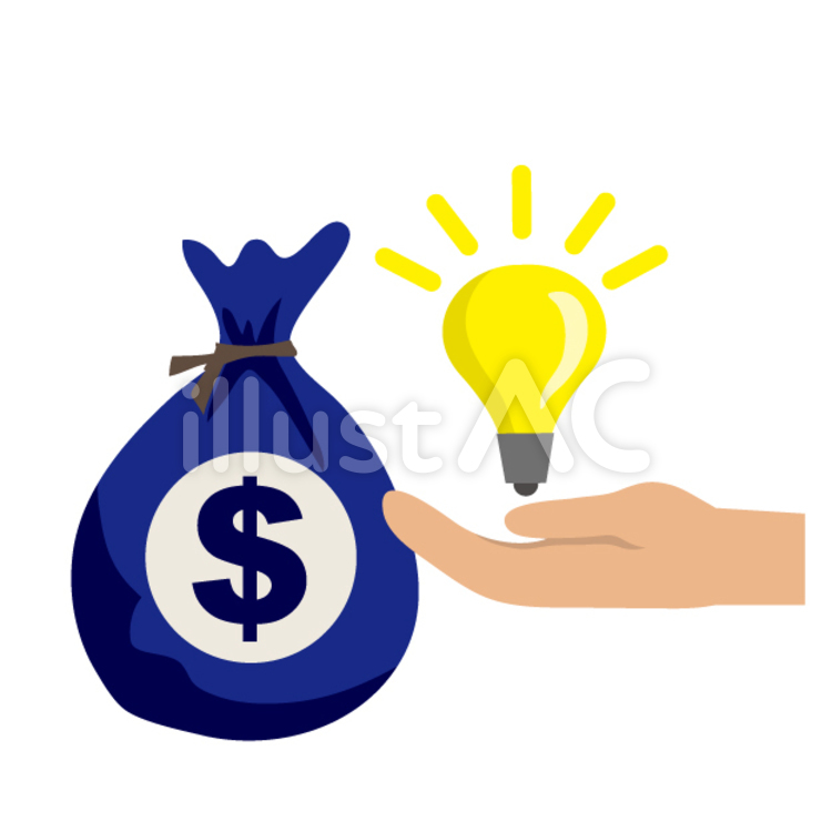 お金のイラストを寄付するキャラクター。財政支援と資金調達のコンセプト。平らなベクトルPremiumベクトル素材