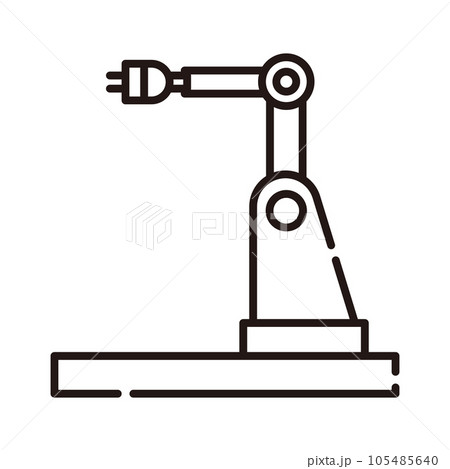 製造業工場アイコンセットベクトル生産機械エンジニアロボット建設技術プラントビジネス機器製造業工場カラーラインイラストPremiumベクトル素材