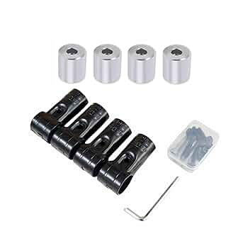 Sporacingrts アルミ製ルームベアリングロッドブラケット車用ルーフキャリアバー イレクターパイプ取り付け用 アタッチメント，可以做?内?衣杆，扶手支架Φ27.5mmNVAN ハイゼットカーゴ に適合，プラスメタルジョイントNSJー1 ブラック 3方向ョイント組立て パイプ ラ