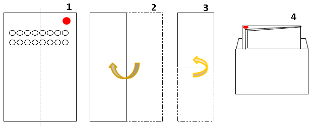 和封筒への手紙や書類の入れ方を解説。横書き、二つ折り、三つ折りも和紙 通販 和心工房Japanese Washi Paper CraftsShop Washinkobo