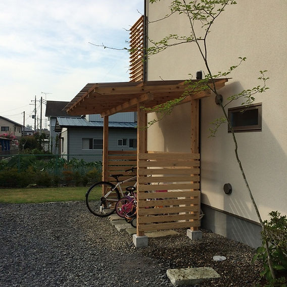 木製カーポートの作品 レッドシダー＃101 『Ｔ工房様』ウッドデッキ材専門店 サニーウッド