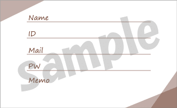 パスワード管理カード 100枚 パスワード管理帳 の通販 by TKUCラクマ