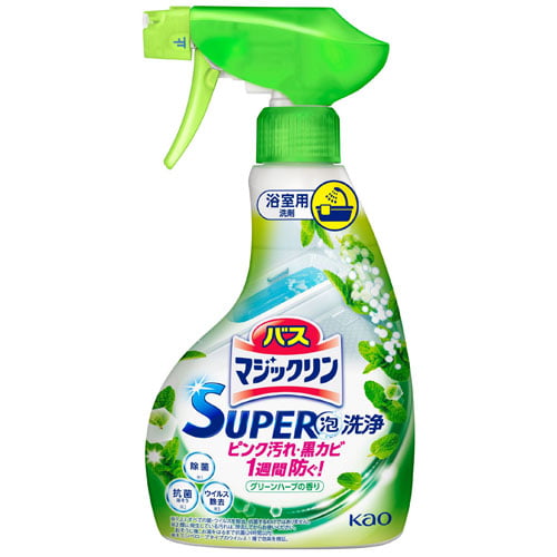 楽天市場 バスマジックリン 泡立ちスプレー スーパークリーン 本体 380ml 花王 バスマジックリン お風呂用洗剤 バスクリーナー 除菌 防カビ泡立ちスプレー 本体 380ml アロマローズ グリーンハーブ : 快適ホーム