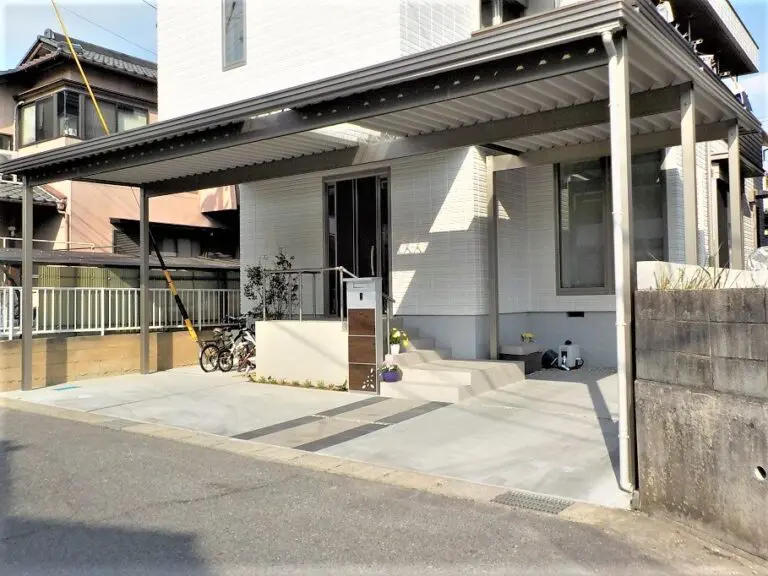 ガーデン設計室GABA姫路市おすすめ！おしゃれなアプローチ 駐車スペース兼用アプローチ