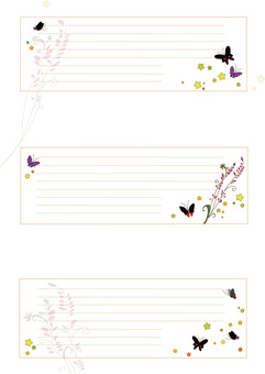 一筆箋のテンプレートネモフィラ - GreenStock40