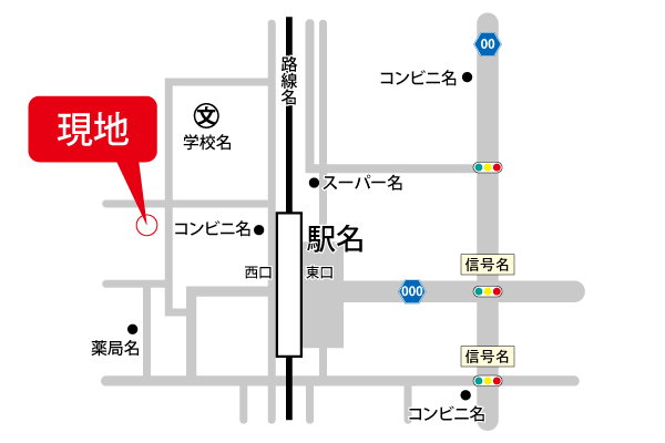 地図 アクセスマップ 作成のポイントを解説！店舗や結婚式の分かりやすい案内地図とは？ -コピー・プリント・ポスター・名刺・製本などオンデマンド印刷のキンコーズ・ジャパン