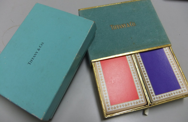 楽天市場 □未開封□新品□未使用□ TIFFANY＆Co ティファニー トランプ テーブルゲーム カードゲーム 2点セット ピンク系×ライトブルー系AU9889 : pleasure-Store 楽天市場店