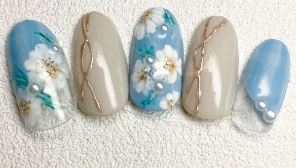 ブルー×グレーで魅せる♡大人クールなネイルデザイン10選michill byGMO ミチル