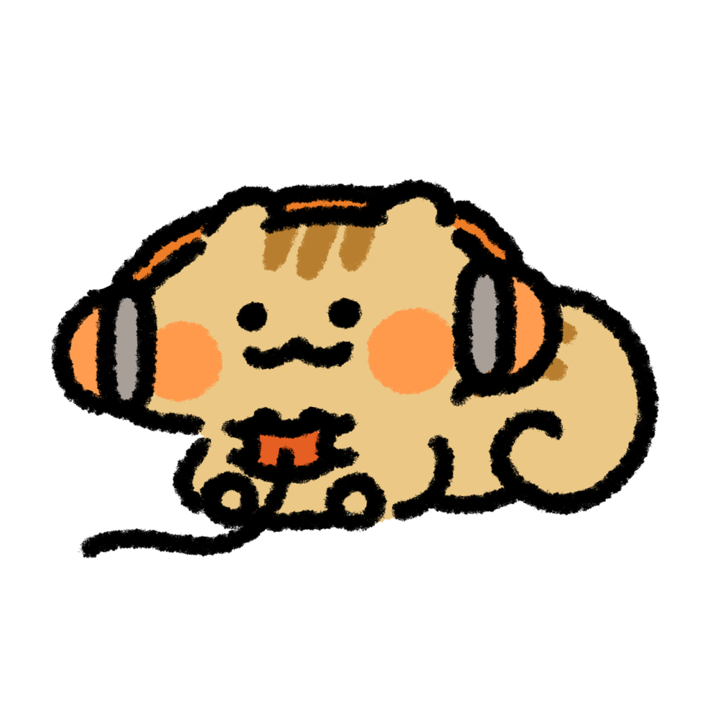 楽しそうに踊るヘッドホンの女の子のイラストかわいい無料イラスト