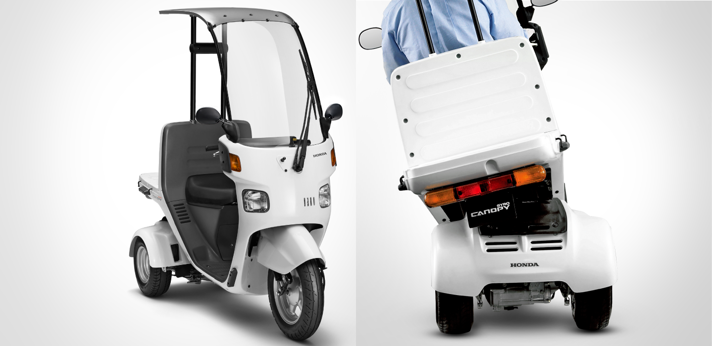 ホンダ「ジャイロキャノピー イー」正式発表！ 屋根付きの電動三輪スクーターがいよいよデビュー、法人向けモデルとして発売 - webオートバイ