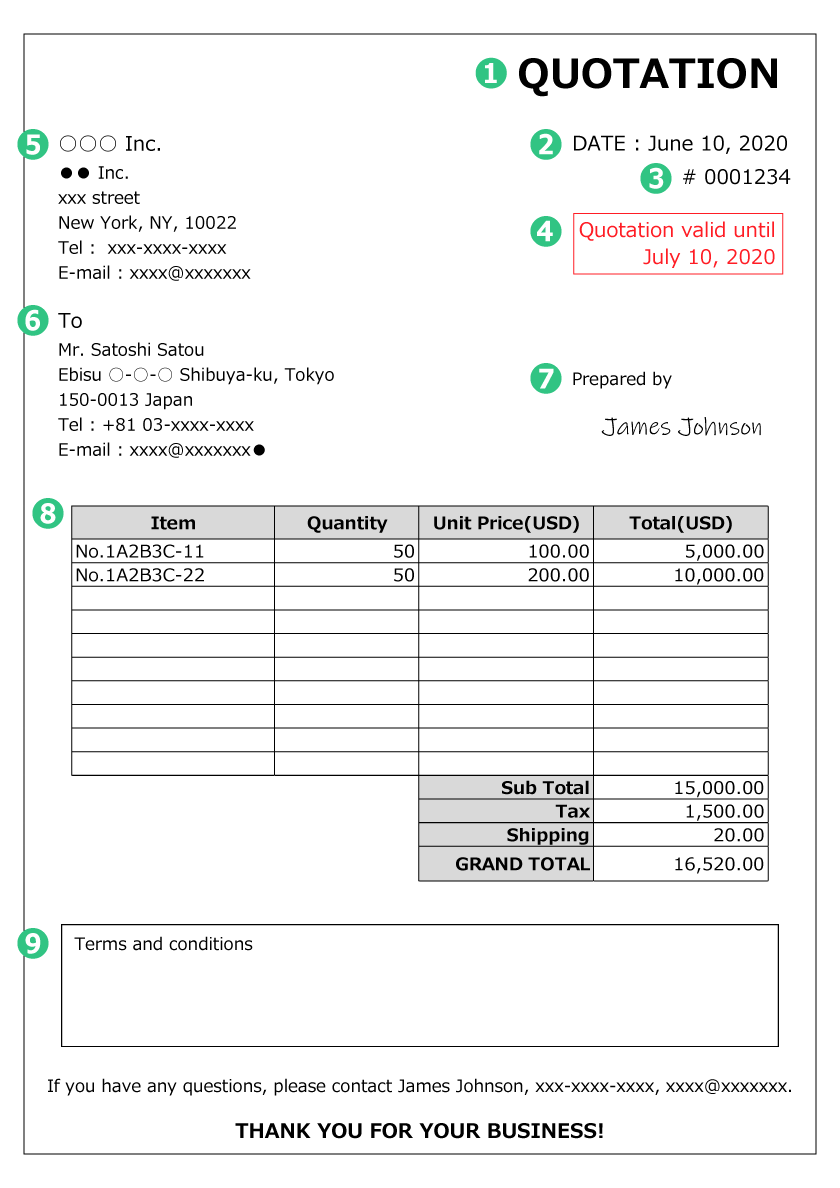 見積書エクセルテンプレート・サンプル 無料 ・作成・書き方