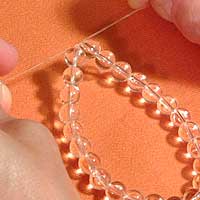 パワーストーンブレス用ゴム 国産白M・L どんなサイズの石穴にも 手作り・修理・結び方