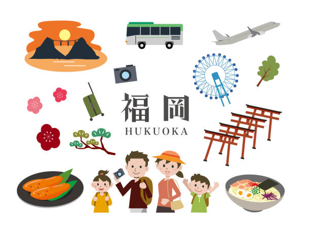 福岡といえばイラストまとめ。無料フリー素材で使えるかわいい手書きも - ONWAイラスト