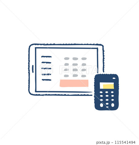 キャッシュレス決済端末のイラスト素材FYI08022489ストックフォトの Qlean Market キュリンマーケット