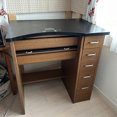 スリーティー 彫金デスク 彫金机 袖なし ウォルナットカラ