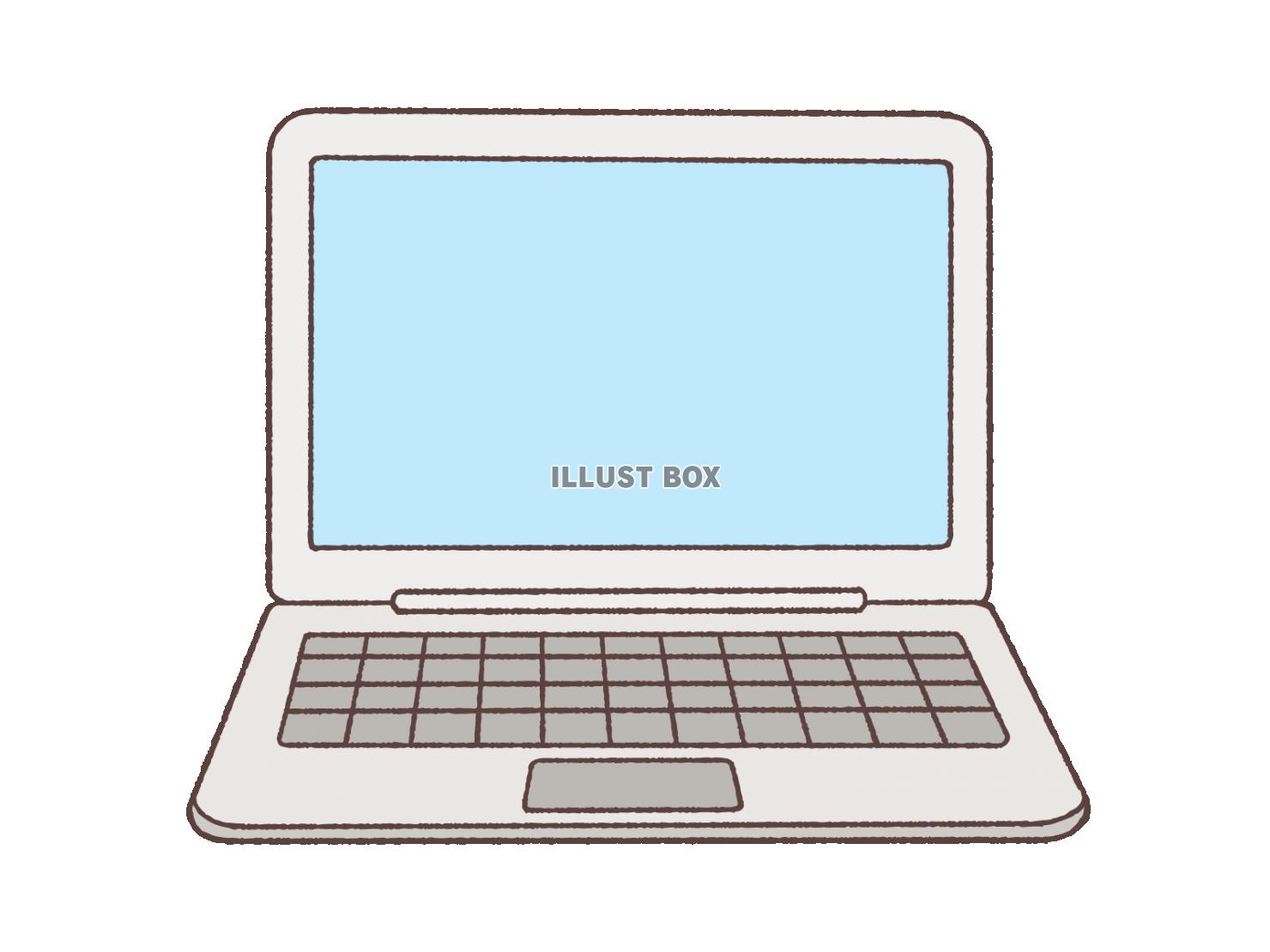 ノートパソコンのイラストエコのモト
