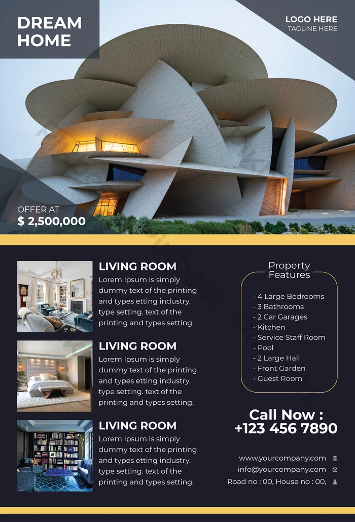 A4チラシ・フライヤー住宅リフォーム・塗装の無料デザインテンプレート印刷のラクスル