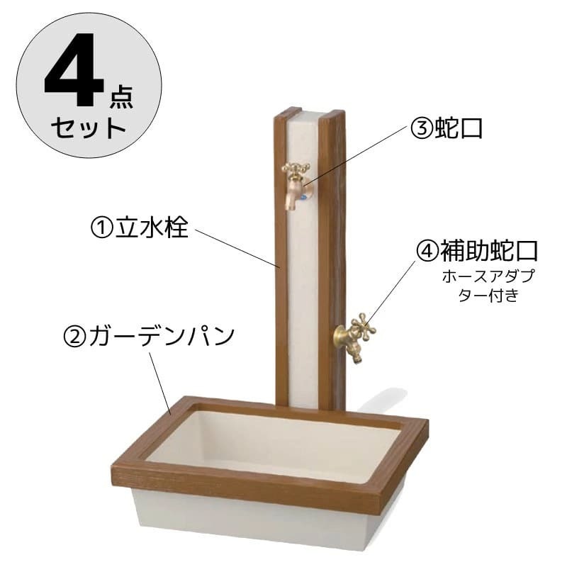 お手軽DIY 樹脂製人工枕木で屋外立水栓をDIY 元は蓋つき散水栓