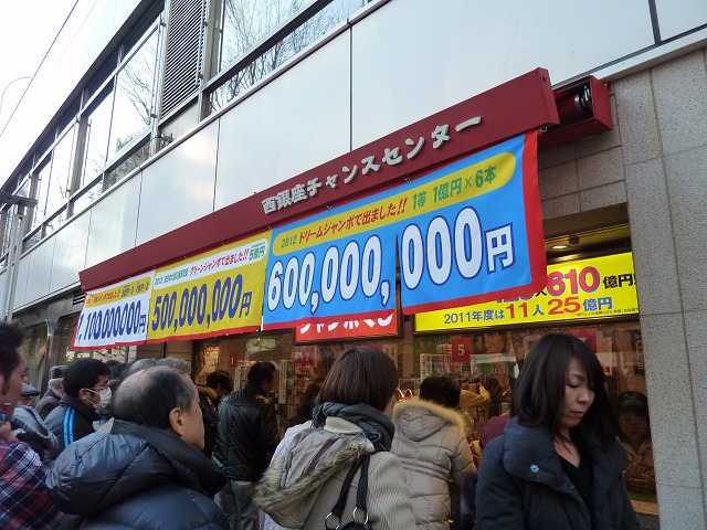 西銀座チャンスセンター普段の光景 ジャンボ発売期間以外