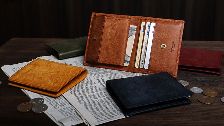 lemma レンマ2つ折り財布 レザー BRW 無地 メンズ中古品の販売・通販ならセカンドストリート