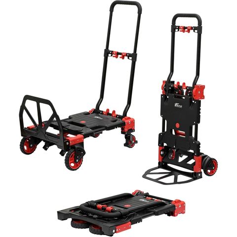 台車 折りたたみ 軽量 コンパクト プラスチック製 キャスター付 耐荷重120kg 頑丈 持ち運び 便利 手押し カート 運搬 収納 簡単 -ザッカーグplus - プレゼント＆ギフトのギフトモール