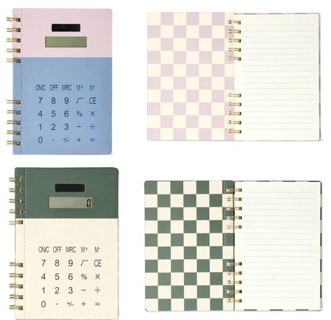 楽天市場フライングタイガー公式 電卓付ノート 電卓付きノート カラフル かわいい メモ帳 機能的 文房具 学校 オフィス 計算便利 実用的持ち運び便利 おしゃれ 気分が上がる プレゼント 北欧 : フライングタイガーコペンハーゲン