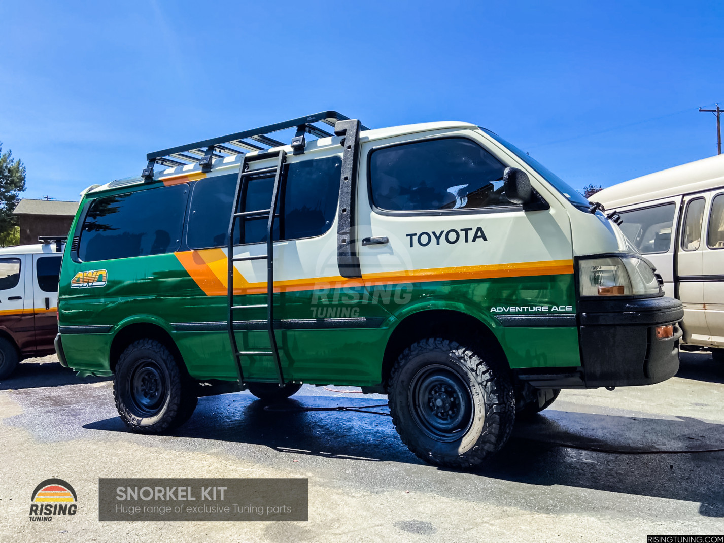 100系ハイエースにシュノーケル式エアインテークを装着してみた。 トヨタ ハイエースワゴン・H100系 by ＢＡＲＡ - みんカラ