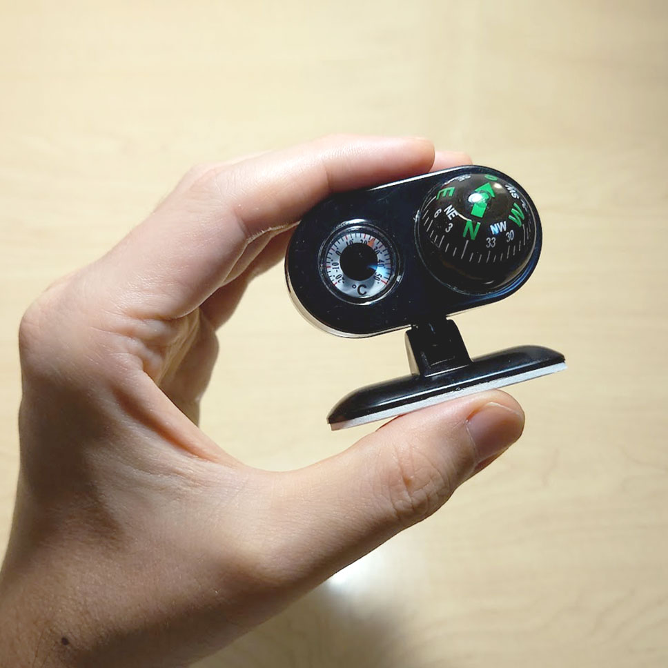コンパス 車用ボールコンパス 方位磁石 2in1 温度計 C288-3 送料無料 : いま何度 - 通販 - Yahoo!ショッピング