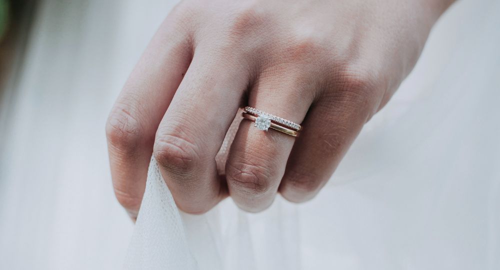 沖縄ミンサー模様入り結婚指輪 琉球杢目沖縄の結婚指輪・婚約指輪