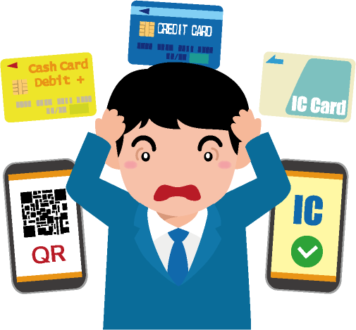 店舗でキャッシュレス決済のイラスト無料のフリー素材 イラストエイト