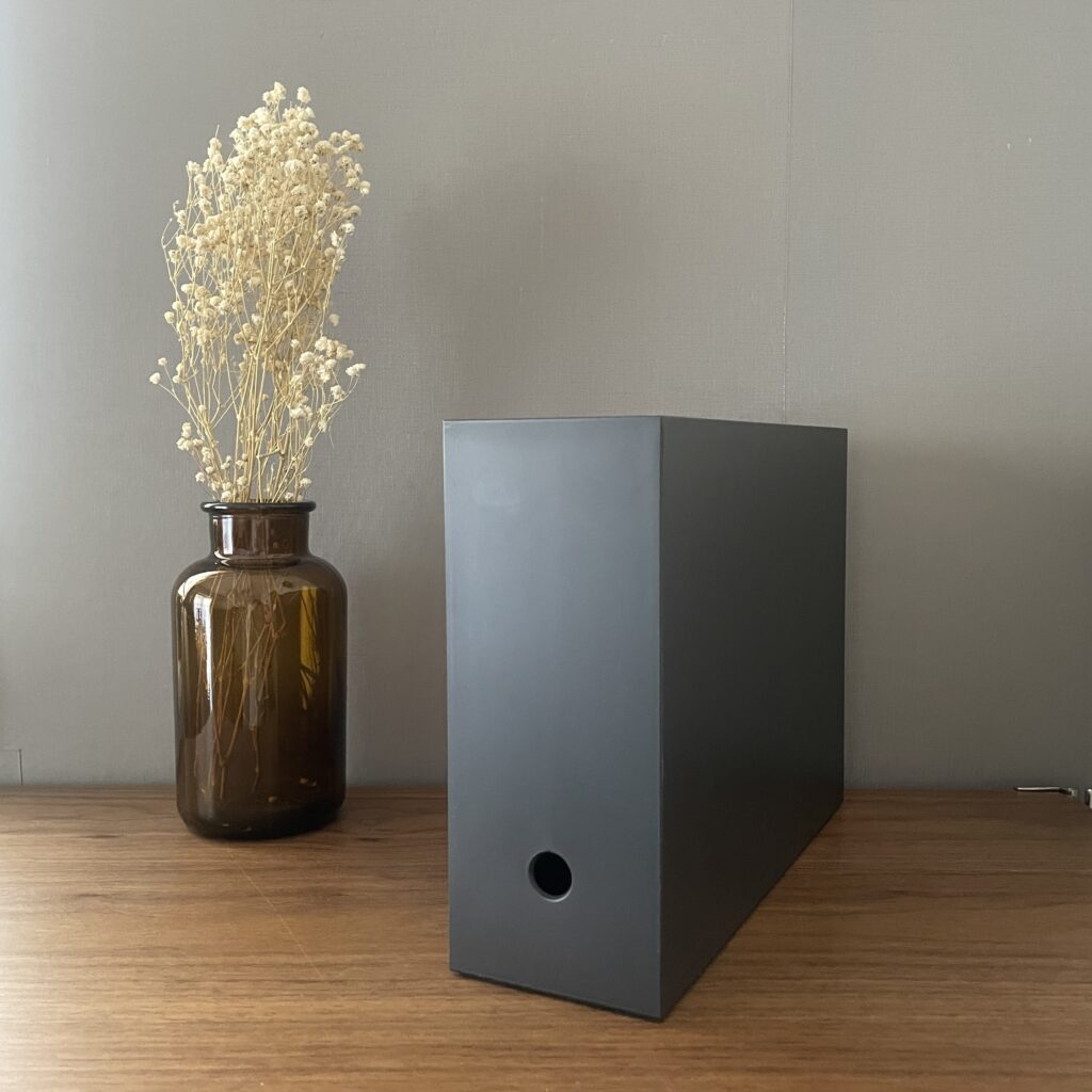 ニトリと無印良品のファイルボックス比較イロドリワークスタイル整理収納アドバイザー方眼ノート10min FOCUSMapping起業自分辞典