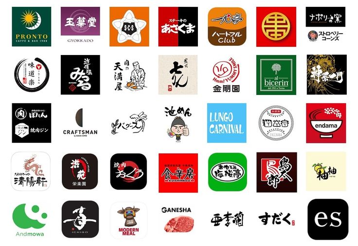 ロゴマークで見る、多奈崎にあるチェーン店 - 空想都市・多奈崎空想地図で架空の街「多奈崎市」を見てみよう