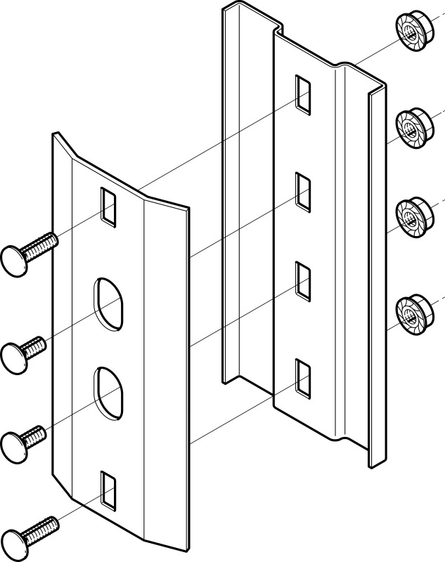 ネグロス電工 垂直ラック支持金具用ボルト URW325RNTW 1個 直送品- アスクル