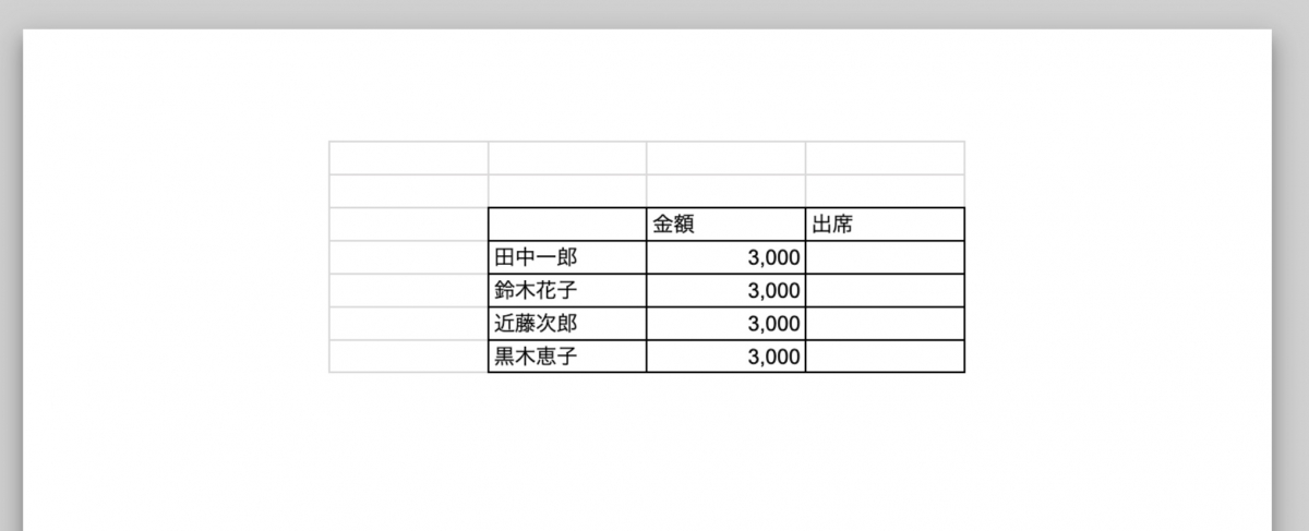 セルの枠線 グリッド線を消す 表示する スプレッドシートの使い方