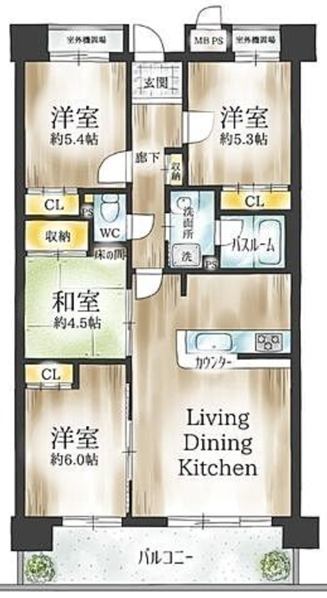 マンションの間取り図の意味「S」「PS」「MB」とは！？ 用語や記号、読み方を理解して家探しをしようSUUMOお役立ち情報