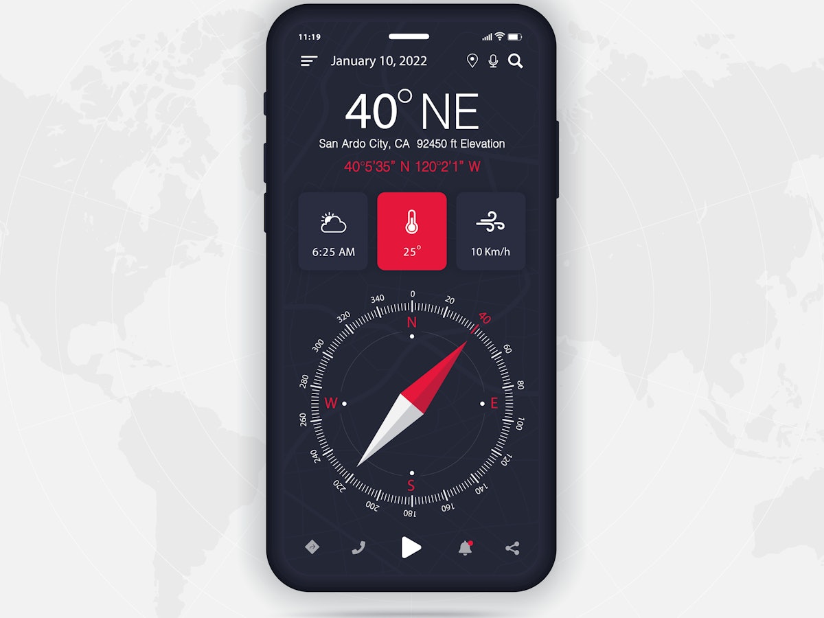 iPhoneでコンパスを使用する - Apple サポート日本
