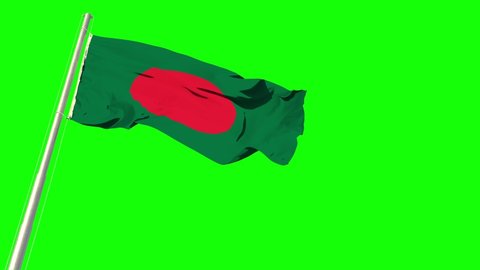 緑の背景に強風になびくバングラデシュ国旗」の動画素材 ロイヤリティフリー 1096831569Shutterstock