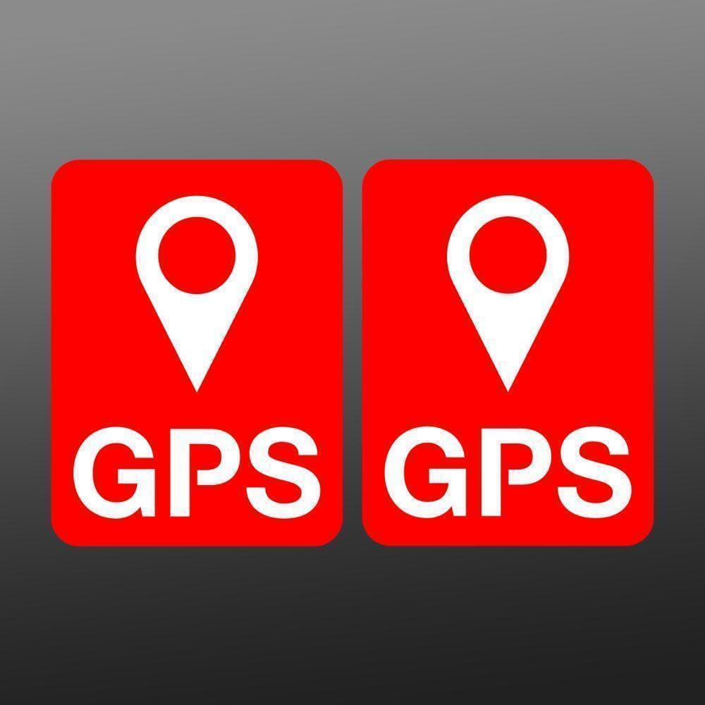 GPSステッカー ピンマーク ２枚セット ブラック 盗難防止 防犯 自転車バイク - メルカリ
