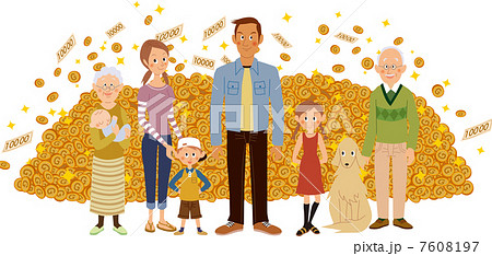 お金持ち昼寝優雅 - 人物イラストフリー素材パーソン