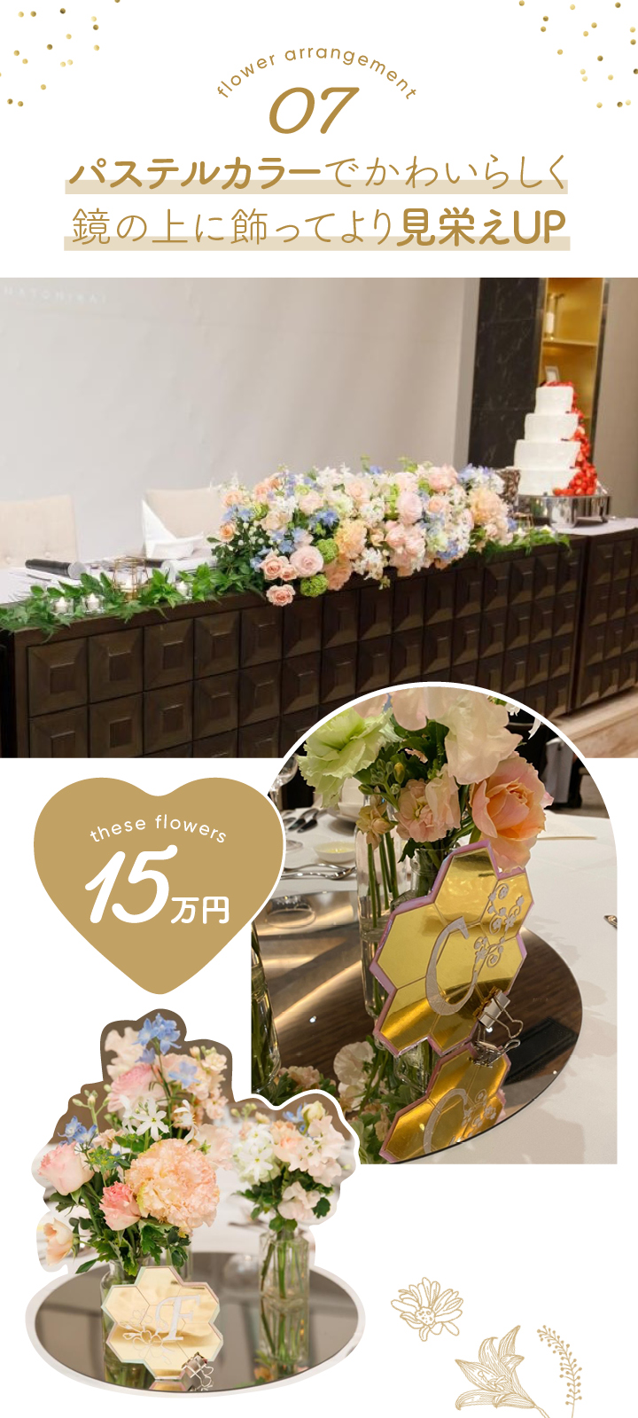 39,800円結婚式装花コスパがいい格安レンタル高砂装飾 - 結婚式の花の専門店、東京、横浜、さいたま対応 花屋福太郎