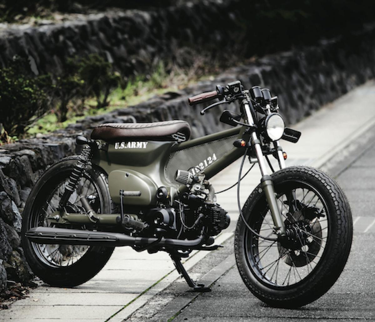 ホンダ カブ カスタム ロッド ボバー 現状 エンジン実働 書類付き 太足