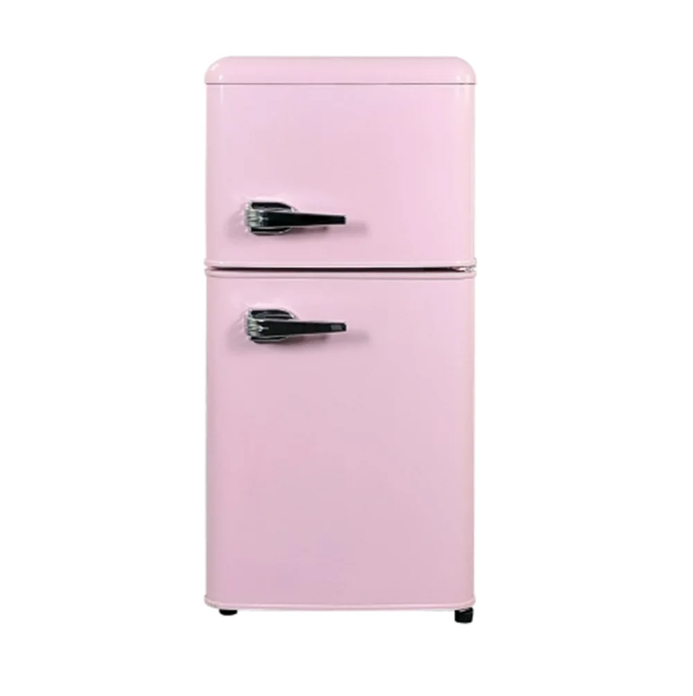 レトロスタイル 冷蔵庫 2ドア クリーム色