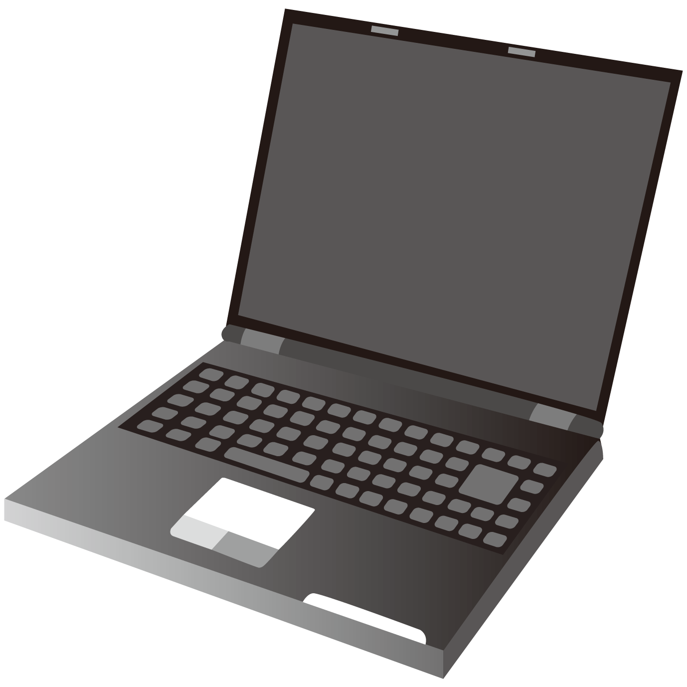 シンプルノートパソコンアイコン無料イラスト素材素材ラボ